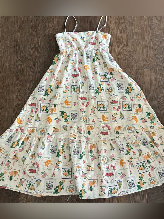 Joie Dresses & Skirts - Joie Linen Midi Dress, Fruit Pattern, Summer Pretty! 🍓🍑🍇🍋